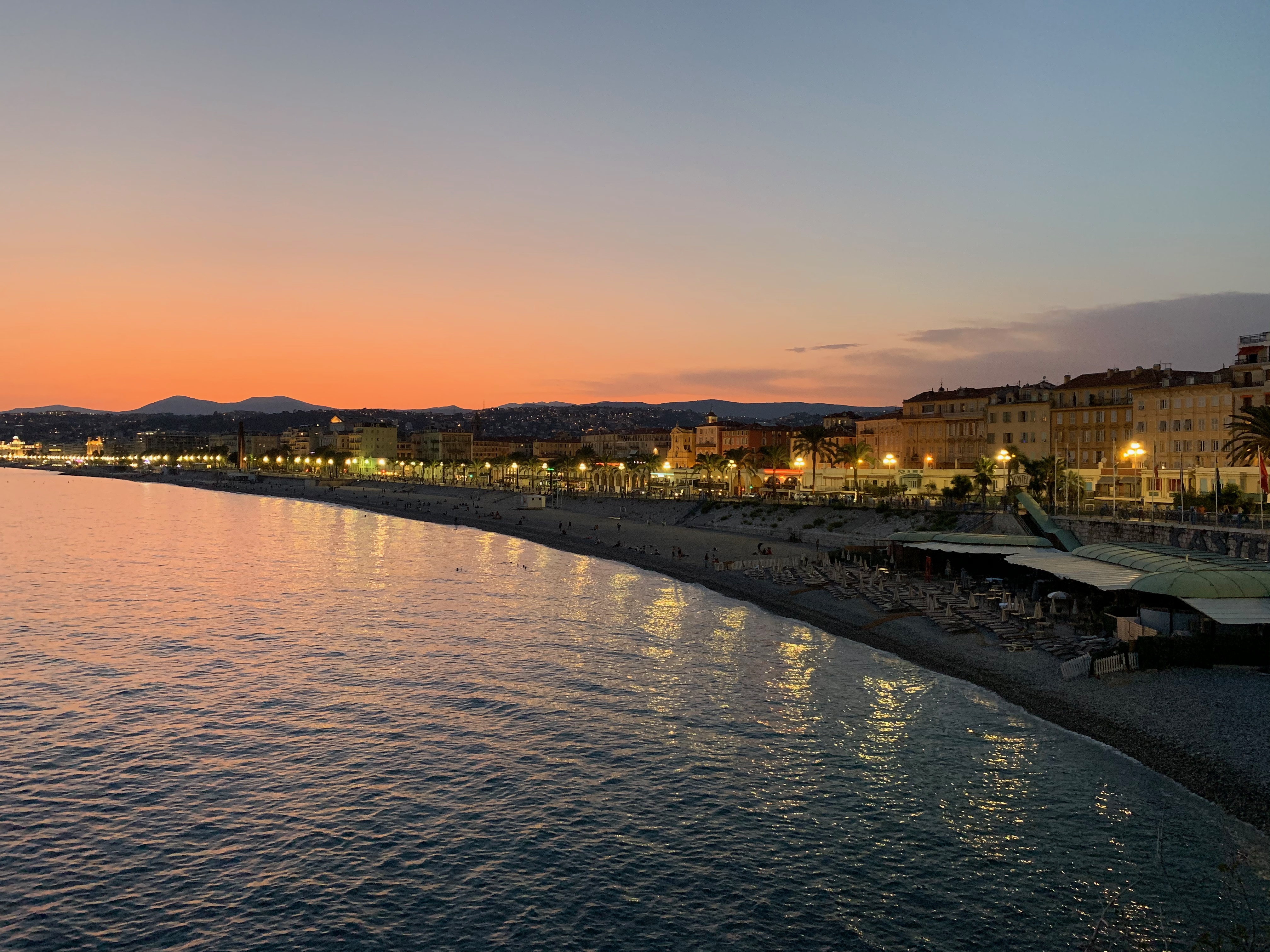 nice promenade beach sunset