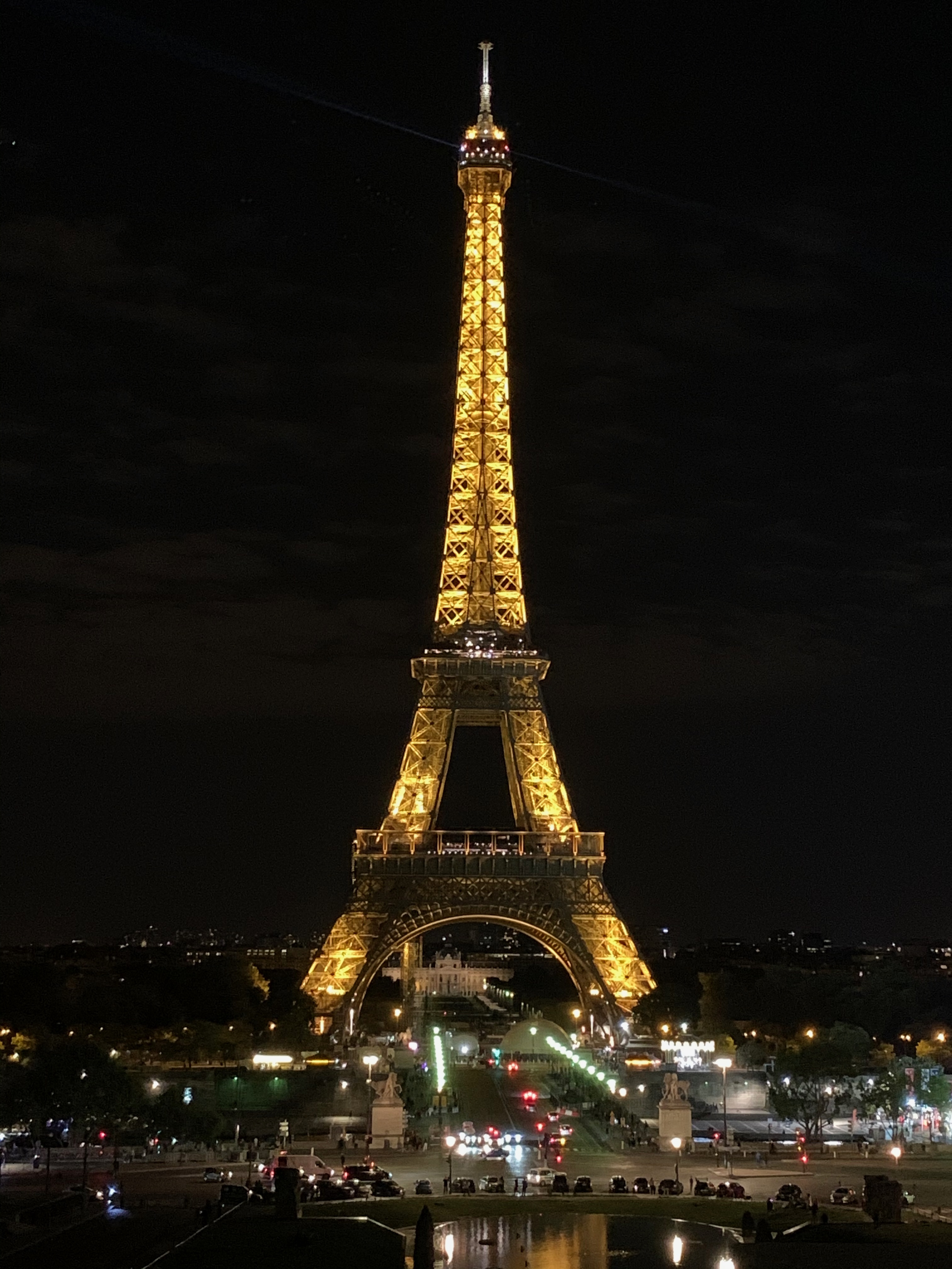 eiffel tower night trocadero