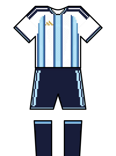 Argentina 2026 home kit — fan-drawn representation