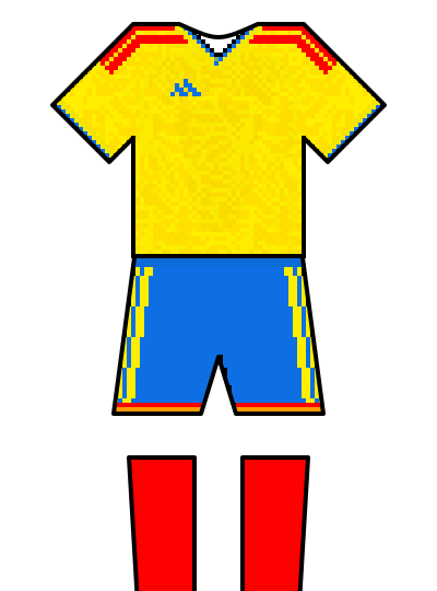 Colombia 2026 home kit — fan-drawn representation