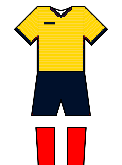 Ecuador 2026 home kit — fan-drawn representation