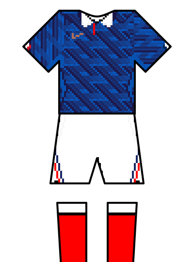 France 2026 home kit — fan-drawn representation