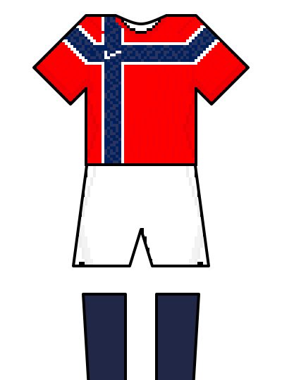 Norway 2026 home kit — fan-drawn representation