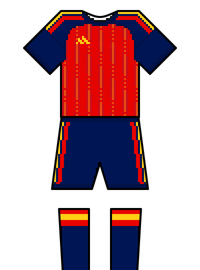 Spain 2026 home kit — fan-drawn representation